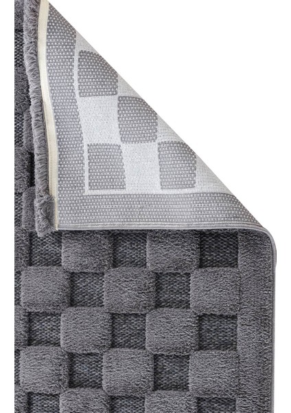 Orion 4214 Antrasit - Dokuma Halı | Flat Cut Desenli Salon Halısı