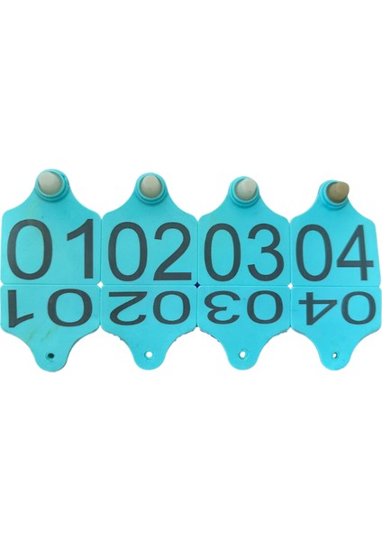 250 Adet Turkuaz Büyükbaş Hayvan Küpesi(Pens Ucu Hediye)