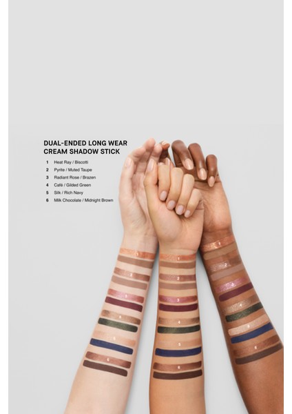 Çift Taraflı Long-Wear Cream Shadow Stick Kalem Far - Pyrite / Muted Taupe fırsatları