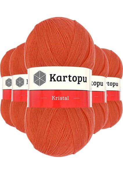 5 Adet Kristal Çift Katlı El Örgü Lif Ipi Narenciye K1212