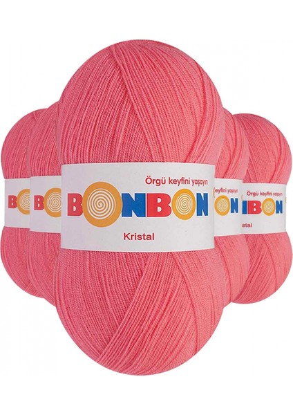 5 Adet Kristal El Örgü Lif Ipi Pembe 98230