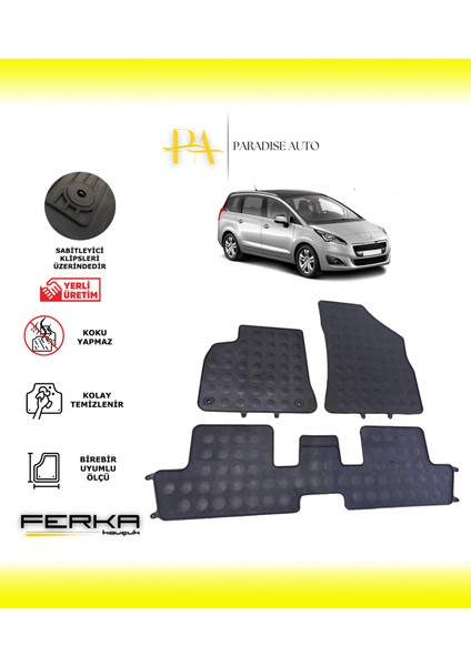 Peugeot 5008 2009-2016 Araca Özel Paspas