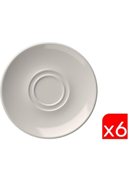 Porselen Lona Fincan Tabağı 16CM Taban Çapı 4cm 6 Lı