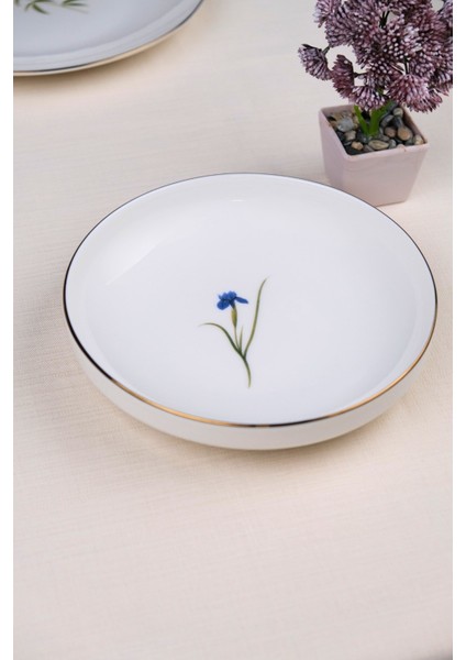 Porselen Natura Iris Altın Yaldız Çukur Tabak 18,50CM 6 Lı modelleri