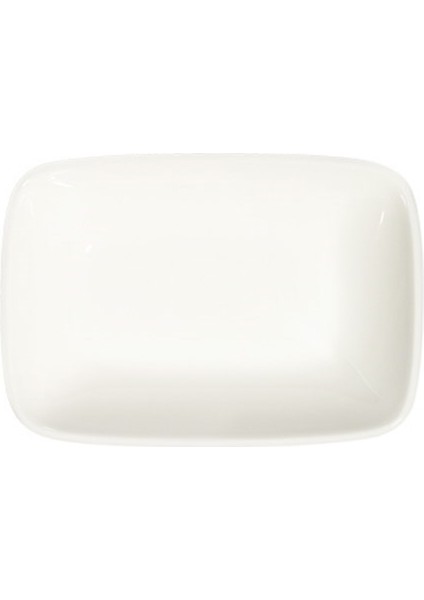 Porselen Quadro Dikdörtgen Kayık Tabak 10X7X2CM Tekli