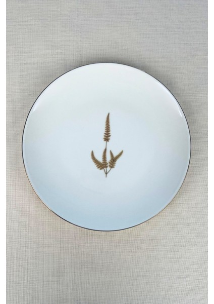 Porselen Natura Marinum Altın Yaldız Servis Tabağı 24,50CM Tekli