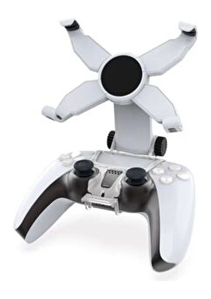 PS5 DualSense Telefon Tutucu Stand Ergonomik Tasarım 70-135 mm Güvenli Sabitleme Siyah