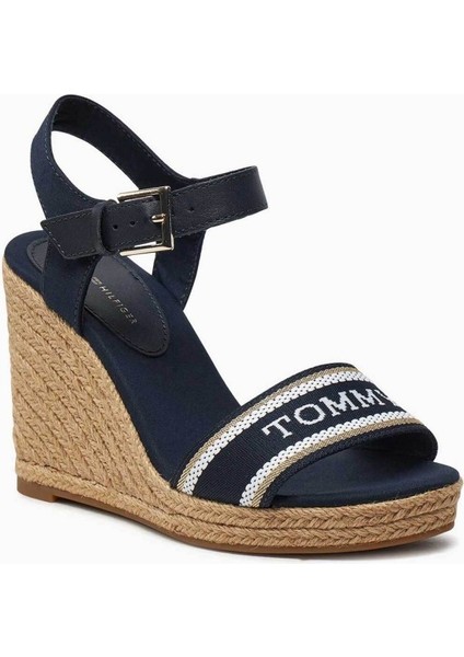 Mono Webbing Wedge Espadrilles Topuklu Sandalet