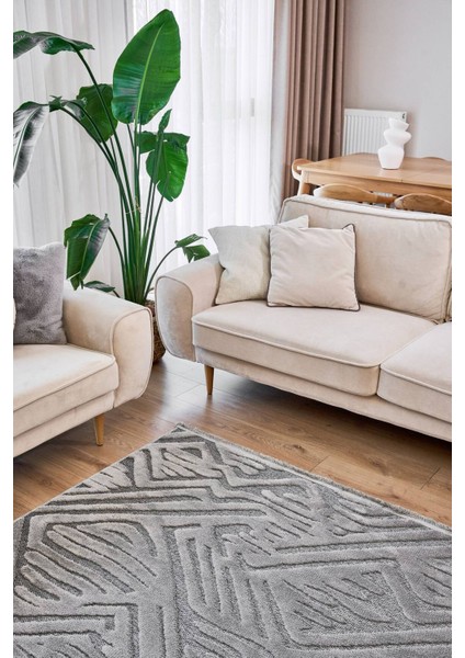 Orion 4223 Gri - Dokuma Halı | Flat Cut Desenli Salon Halısı