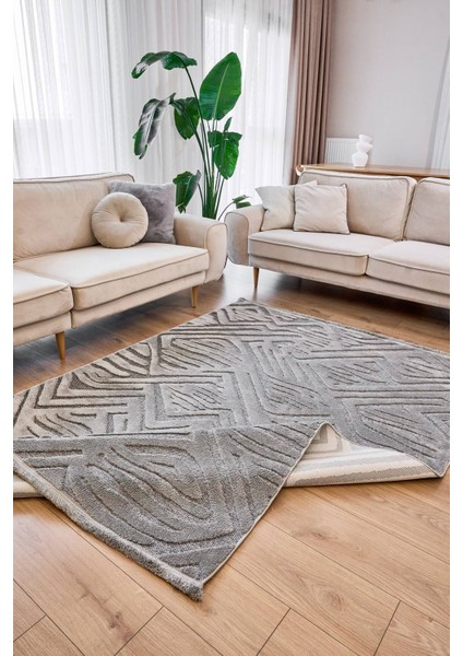 Orion 4223 Gri - Dokuma Halı | Flat Cut Desenli Salon Halısı
