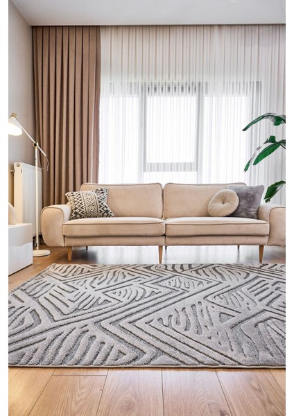 Orion 4223 Gri - Dokuma Halı | Flat Cut Desenli Salon Halısı