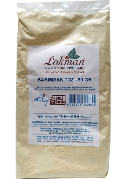 Sarımsak Toz 50 gr Paket fiyatları