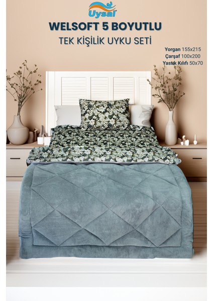 Welsoft 5 Boyutlu Tek Kişilik Uyku Seti
