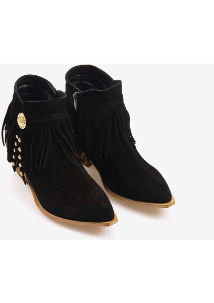 Hakiki Deri Süet Kadın Western Bot 26-102760K modelleri