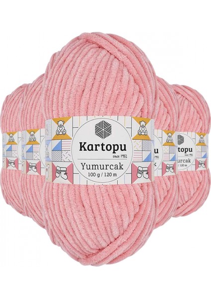 5 Adet Yumurcak Kadife El Örgü Ipi Pudra K777