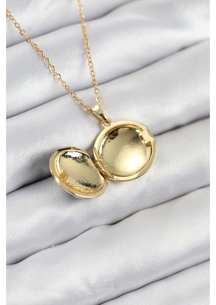 316L Çelik Açılabilr Kapaklı Deniz Model Gold Renk Kadın Kolye fiyatları