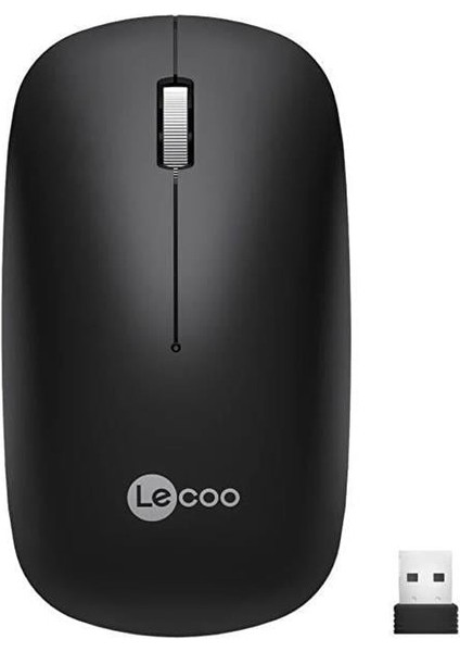 Lenovo Lecoo WS214 2.4ghz Kablosuz 1200DPI Siyah Optik Mouse