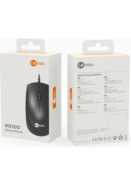 Lenovo Lecoo MS100 USB Kablolu 1000DPI Siyah Optik Mouse fırsatları