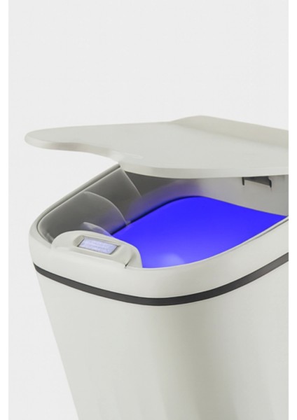 Büyük Sensörlü Çöp Kovası - Akıllı Teknolojik Sterilize Antibakteri Pil Hediyeli Set