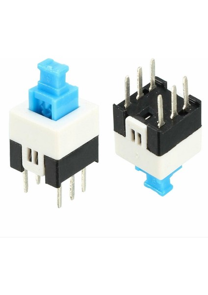 6 Pinli 6 Bacaklı Yaylı Push Buton 7X7MM On/off Anahtarli Tactile Buton