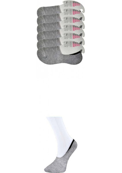 Gri Kadın Babet Çorap 6 Çift