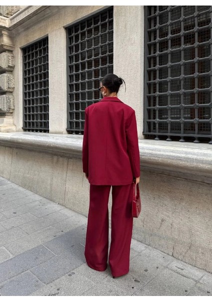Ceket Straplez Bluz ve Palazzo Pantolon 3lü Takım fırsatları