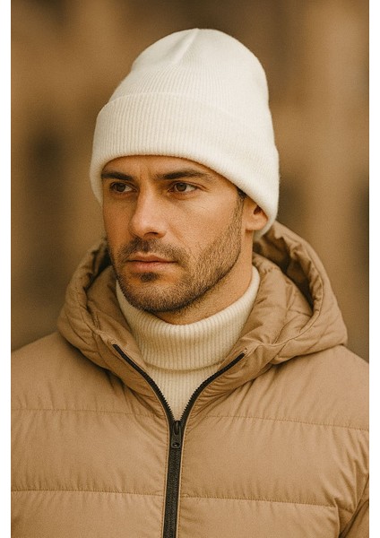 Unisex Basic Kışlık Katlanabilir Triko Bere