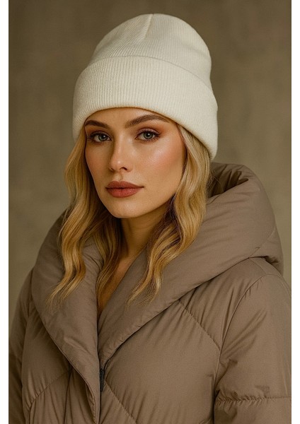 Unisex Basic Kışlık Katlanabilir Triko Bere modelleri