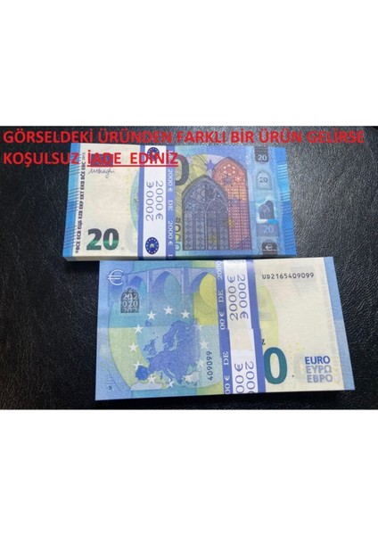 Mavi Geçersiz Geçersiz Para 100 Adet 20 Euro