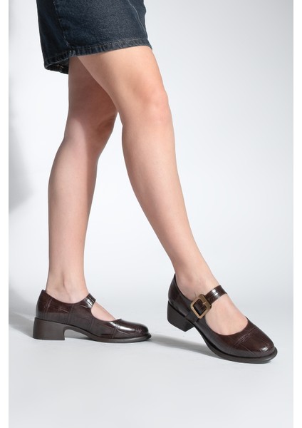 Kadın Tokalı Kalın Topuk Günlük Ayakkabı Loafer Meniz fırsatları