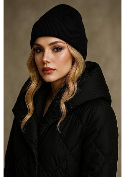 Unisex Basic Kışlık Katlanabilir Triko Bere modelleri