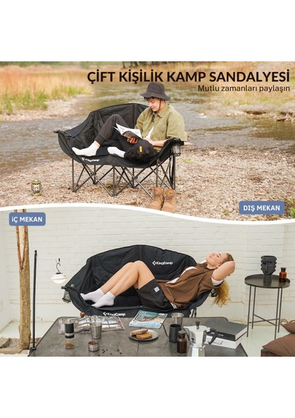 Canna C20 Loveseat Double Çift Kişilik Katlanır Kamp Sandalyesi B.grey indirimleri