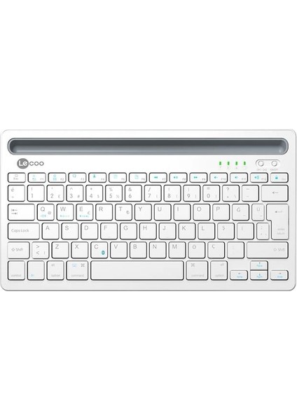 Lenovo Lecoo BK100 Bluetooth V3.0 Çoklu Cihaz Uyumlu Şarj Edilebilir Kablosuz Beyaz Türkçe Q Klavye fiyatları