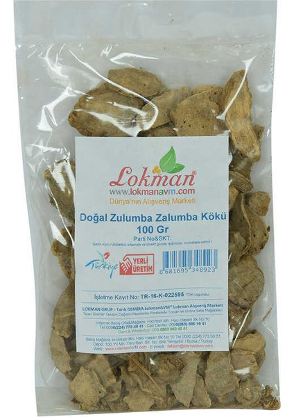Zulumba Zalumba Kökü Doğal 100 gr Paket fiyatları
