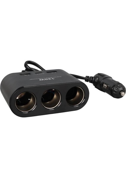 Olesson 1653 12-24V Çift USB + Type-C Girişli 100W 70CM Kablolu 3'lü Araç Çakmak Çoklayıcı fiyatları