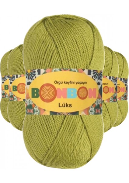 5 Adet Lüks Patik Ipi Yünü Açık Yeşil 98229