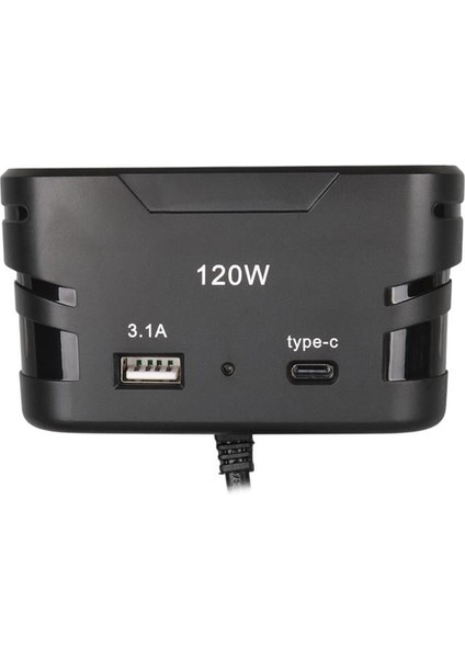 Olesson 2013 12-24V Type-C + USB Girişli 120W 80 cm Kablolu 3'lü Araç Çakmak Çoklayıcı modelleri