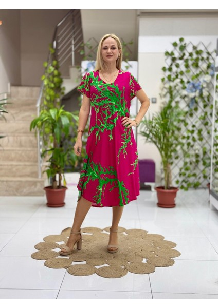 FD17112 Viskon Frida Elbise