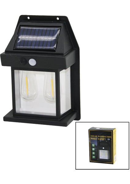 2 Lamba Solar - Sensörlü Aplik Duvar Lambası Dış Mekan 5.5V - 1W - 1800MAH (5286)