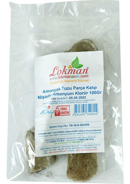 Amonyak Tuzu Parça Kalıp Nişadır - Amonyum Klorür 100 gr Paket fiyatları