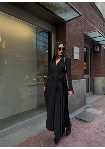 Kadın Ceket Pileli Elbise modelleri