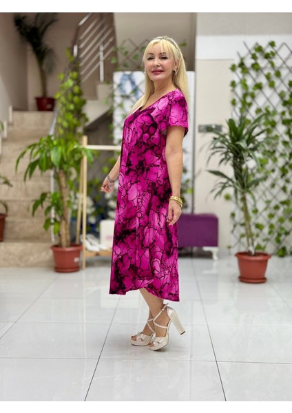 FD17121 Viskon Frida Elbise fiyatları