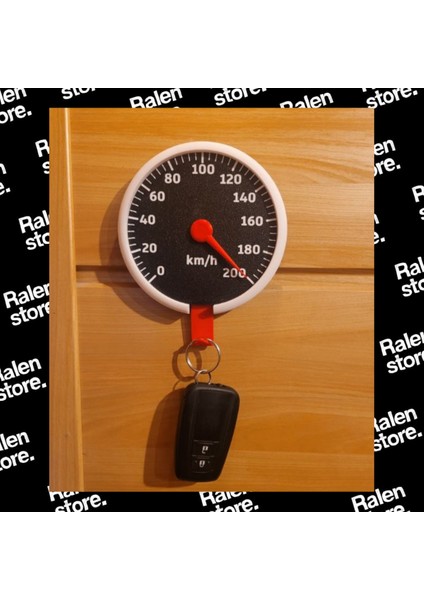 Hız Göstergeli Anahtar Tutucu Ibre Hareketli Model | 12CM | Siyah ( Yüksek Kalite 3D Baskı Pla )