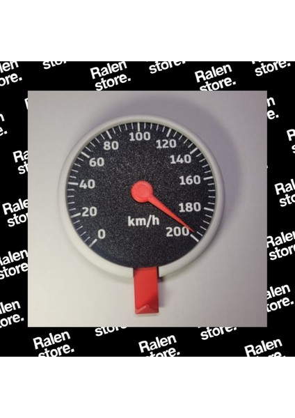 Hız Göstergeli Anahtar Tutucu Ibre Hareketli Model | 12CM | Siyah ( Yüksek Kalite 3D Baskı Pla ) fiyatları