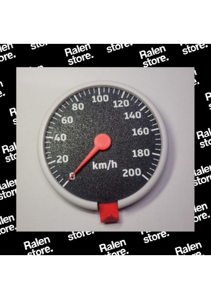 Hız Göstergeli Anahtar Tutucu Ibre Hareketli Model | 12CM | Siyah ( Yüksek Kalite 3D Baskı Pla ) fırsatları