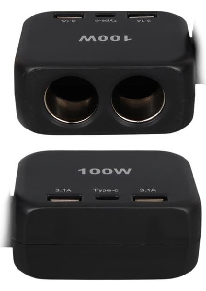 Olesson 1655 12-24V Type-C + Çift Usb-A Girişli 100W 2'li Araç Çakmak Çoklayıcı fırsatları