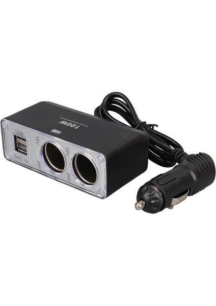 Olesson 1647 12-24V Çift USB Girişli 100W 70CM Kablolu 2'li Araç Çakmak Çoklayıcı modelleri