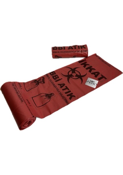 Tıbbi Atık Poşeti 55X60 5'li Rulo 100 Mikron fiyatları