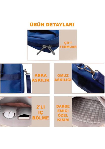 Samsung Galaxy Tab S9 Fe X510 10.9 Inch Tablet Için Macbook Çantası+Türkçe Bluetooth Klavye+Mouse+Tablet Standı Beyaz AL5164 fiyatları