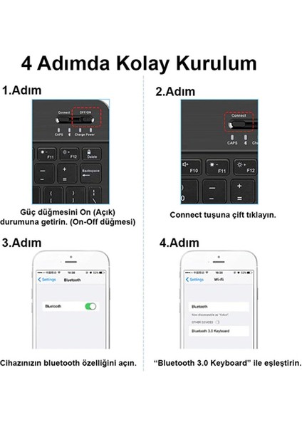 Samsung Galaxy Tab S9 Fe X510 10.9 Inch Tablet Için Macbook Çantası+Türkçe Bluetooth Klavye+Mouse+Tablet Standı Beyaz AL5164